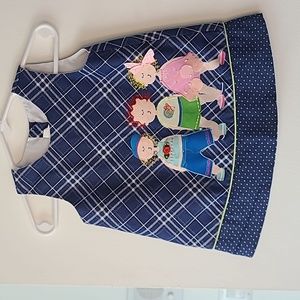 Melliz Plaid & Polka Dot Dress. 6m